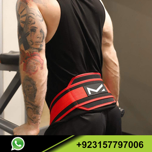 Ceinture de plongée réglable pour la musculation, haltérophilie, exercices de poids, gymnastique, musculation, Logo personnalisé, rouge, avec chaîne en acier - Product Image 4