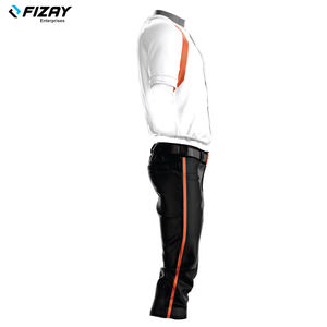 FIZAY ENTERPRISES Uniforme de Béisbol para Hombres, Ropa Deportiva de Calidad Premium, Color Blanco y Negro, Hecho a Medida, Nuevo Diseño para Jóvenes - Product Image 2