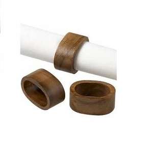 Servilletero de madera marrón con servilletero de metal barato cocina decorativa comedor Mesa artesanía servilletero para fiestas - Product Image 3