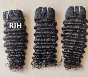 Extensiones de cabello humano virgen indio rizado, color natural, cutícula - Product Image 3