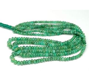 Esmeralda Natural facetada 2X5MM cuentas de piedra verde 14 pulgadas cuentas sueltas pulsera corte suave patrón redondo Unidad de hebra - Product Image 5