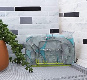 Rack de stockage de papier de soie d'acier inoxydable parfait pour la maison de table et les accessoires de cuisine Solution d'organisation élégante - Product Image 2
