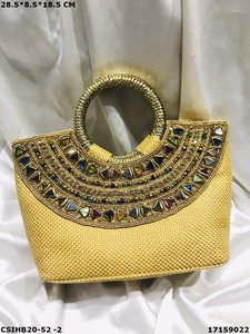 Bolso étnico hecho a mano para mujeres, bolsa de diseñador decorada, fabricante en la India, precio directo de fábrica - Product Image 2
