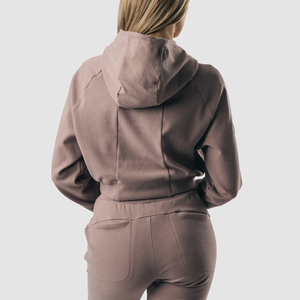 Sudadera con capucha para mujer de alta calidad, pulóver, Tops, cultivo Sexy, tejido con capucha, estampado, talla XS, diseño con Forro corto, deporte Popular - Product Image 4