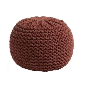 Brown Round Ottoman & Pouf Stool Bedroom Decor Pouf Foot Stool Living Room Ottoman From Top Listed Supplier At Best Market Price