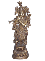KALAVASTU Statue religieuse indienne antique Ganesha et vache coulée décorative en métal de couleur laiton faite à la main pour un usage domestique