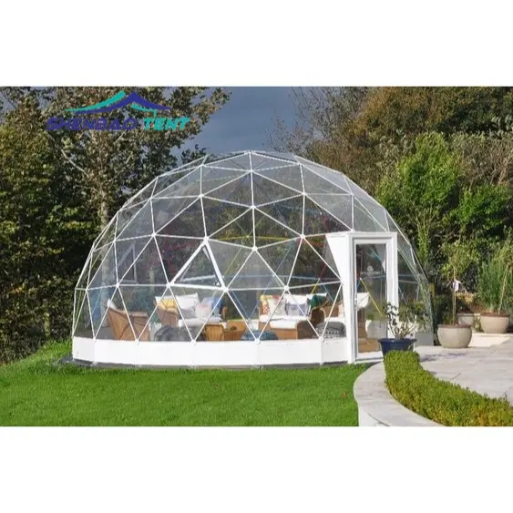 Небольшая купольная палатка 3 м, 4 м, 5 м, дешевая прозрачная купольная палатка лучшего качества для кофейни