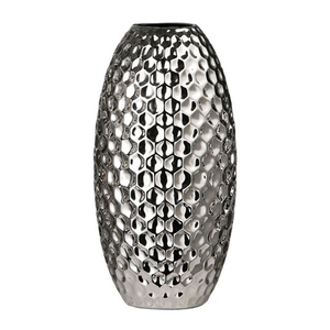 Vase à fleurs de luxe moderne, décoration de salon, Restaurant, maison, bureau, Table, Pot central fini en Aluminium et cuivre - Product Image 4