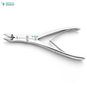 Ciseaux à os McIndoe, lame de 15 mm, coudés, longueur de 170 mm, en acier inoxydable, ciseaux à os orthopédiques manuels - Product Image 4