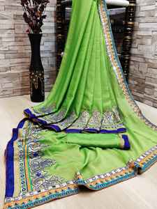 Saree-SAREE heavy JEQUARD ZARI de diseñador, tela suave con blusa, pieza en la India, SURAT, Gujarat, ropa - Product Image 4