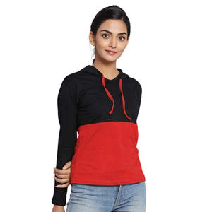 Sweat à capuche pour femmes, manches longues, deux tons, décontracté, hiver, - Product Image 3