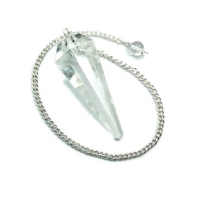 Péndulo de espiga de cuarzo transparente, cristal Natural, cono curvo, Péndulo de espiga, al por mayor - Product Image 3