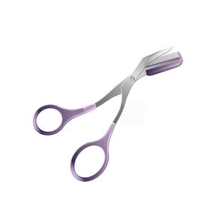 Tijeras para cejas de acero inoxidable de calidad superior, diseño duradero, logotipo personalizado, tijeras de belleza de plástico personalizadas - Product Image 4