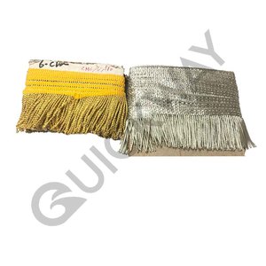 Hot Wholesale Custom 2024 Bead Fringe <b>Trims</b> Decorative <b>Gold</b> Bullion Tassels All Colors for Curtain Use - Product Image 3