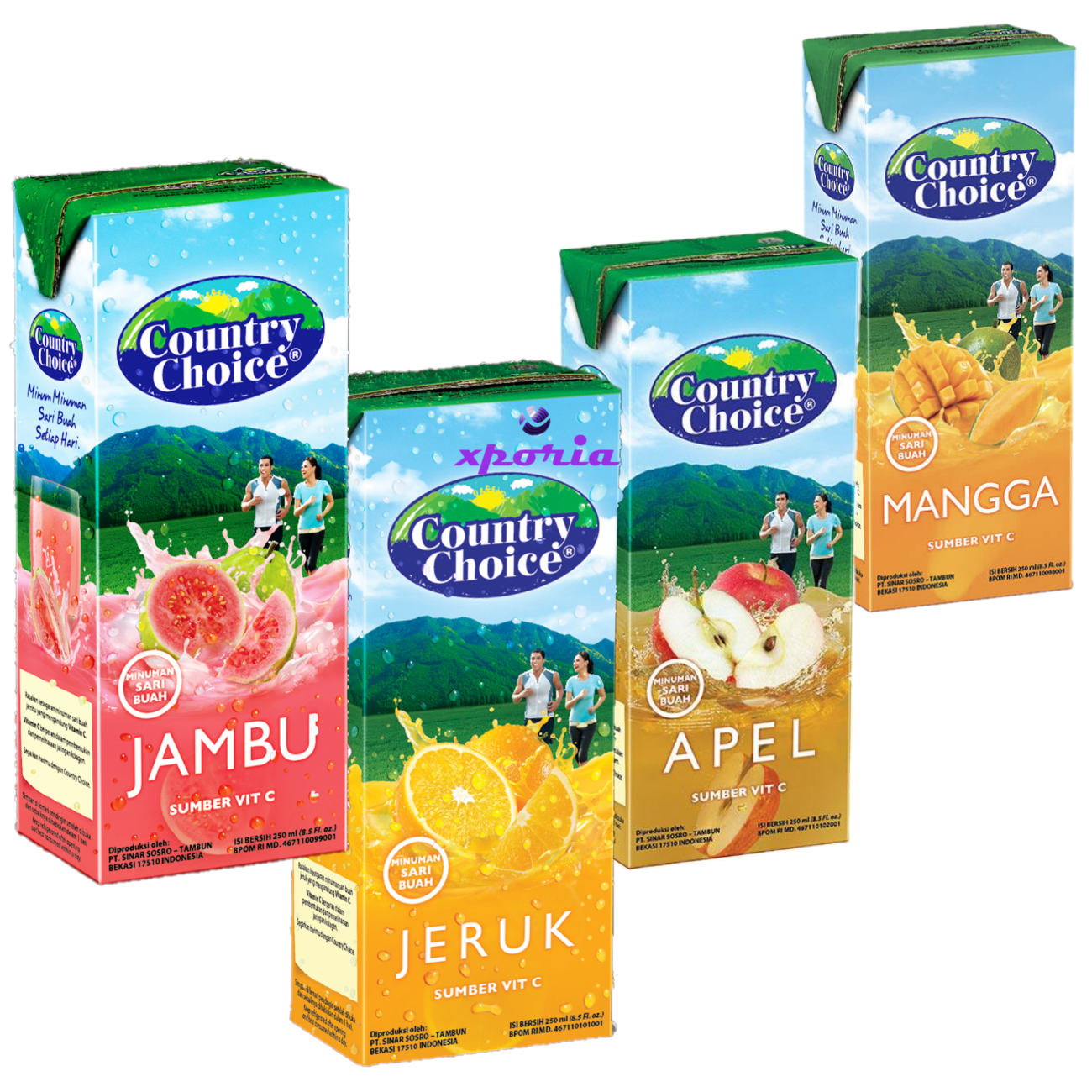 Сок по выбору страны в тетрафасе | Происхождение из Индонезии