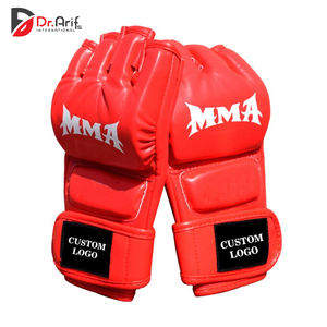 Nouveaux gants MMA en cuir PU 8oz sur mesure Gants de boxe confortables PK Demi-doigt Logo disponible 14oz 16oz Kickboxing Punching - Product Image 2