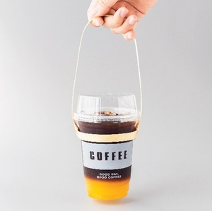 Portavasos Desechable Ecológico de Bambú para Té con Leche, Portavasos de Paja Natural Tejida de Vietnam - Product Image 3