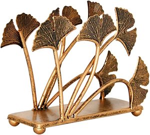 Élégant porte-serviettes doré Design antique moderne Vaisselle Porte-repas Rangement élégant Idéal pour la cuisine et le mariage - Product Image 5