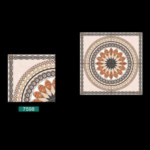 Grands carreaux de sol ronds décoratifs en céramique polie 40x40cm - Product Image 6