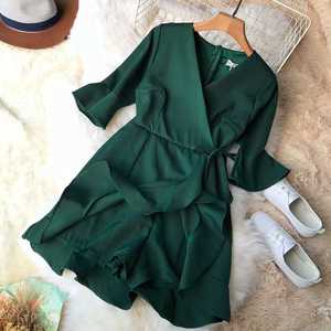 Váy Nữ Tay Ngắn Ngoại Cỡ, Váy Midi Ôm Sát Một Mảnh Họa Tiết Hoa Thường Ngày - Product Image 2