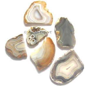 polished inspirational <b>stone</b> slices healing Banded Agate Slices - Product Image 1