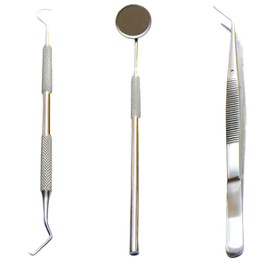 Herramientas dentales de acero inoxidable, Kit de instrumentos dentales, pinzas de acero inoxidable para Universidad, raspador de espejo, escalador de sonda CE, 5 uds. - Product Image 5