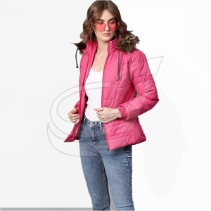 Chaqueta acolchada de Fitness para mujer, chaquetas cálidas de manga completa con diseño personalizado al aire libre - Product Image 3
