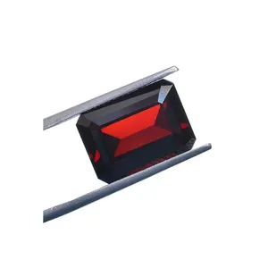 Natural Red Garnet Emerald Faceted Cut Single Piece Best Quality 8x6 Mm Red Garnet Loose Gemstone Best For Jewelry Making