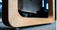 Table basse industrielle en bois massif de rivière en résine époxy bleue pour meubles de salon à usage domestique