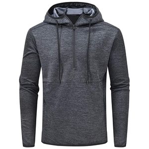 Pull à capuche d'entraînement d'été pour hommes 1/4 Zip Quick Dry Windproof Breathable Custom Colors Wholesale - Product Image 1
