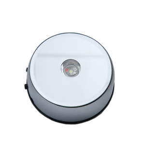 Boshi Bạc Nhựa <span class=keywords><strong>LED</strong></span> Cơ Sở Ánh Sáng Cho Màn Hình Hiển Thị Với Pha Lê Quay <span class=keywords><strong>LED</strong></span> Cơ Sở - Product Image 4