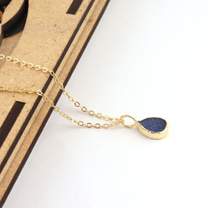 ขายร้อนมินิมอลเหลี่ยมเพชรพลอยธรรมชาติ Catseye โซ่จี้ทอง/เงินชุบ8มิลลิเมตรรอบผู้ผลิตขายส่งโซ่จี้สร้อยคอ - Product Image 3