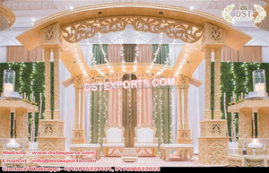 Indian <b>Wedding</b> Double Wooden Mandap Traditional <b>Wedding</b> Golden Mandap Set Decoration <b>Wedding</b> Golden Carved Bollywood Mandap USA - Product Image 3