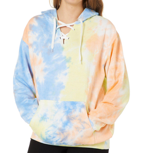 <b>Tie</b> <b>Dye</b> Fleece Hoodie Women Oversized Plus Size Spring Casual Sweatshirt Regular Sleeve Hooded <b>Top</b> - Product Image 1