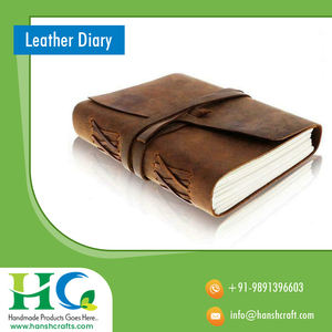 Vintage Leather Diary Handmade Paper <b>Notebook</b> with Metal Lock (6X4-inch, Brown) - Product Image 5