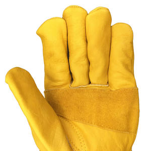 ถุงมือคนขับหนังวัวลายเนื้อวัสดุหลักนิ้วหัวแม่มือ - Product Image 6