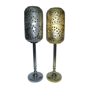 Portavelas Decorativo de Mesa con Diseño en Relieve, Acabado Brillante de Calidad Estándar, Juego de 2, Portavelas para Hotel, Vajilla - Product Image 1