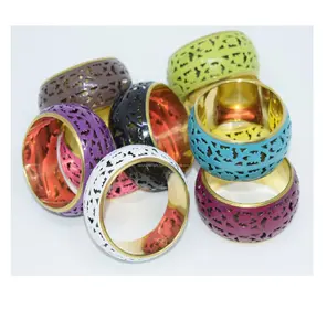 Portatovagliolo in metallo dorato adorabile con decorazione personalizzata per bomboniere per feste di matrimonio adesivo trasparente per accessori personalizzati