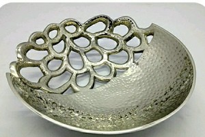 Modèle de vaisselle en métal de bol décoratif en aluminium argenté pour la technique de coulée d'utilisation de cadeau - Product Image 2