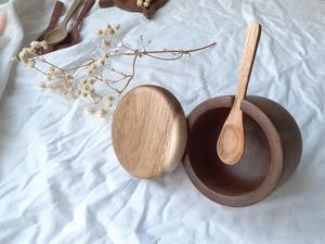 Tarros de madera para especias, botes de almacenamiento de alta calidad para hierbas y polvos de grado alimenticio, en oferta - Product Image 2