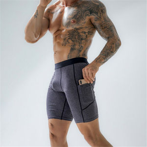 Men's Compression Short Quick Dry Sports Tights Base <b>Layer</b> Shorts for Running Training Athletic Wears Shorts with Phone Pocket - Product Image 5
