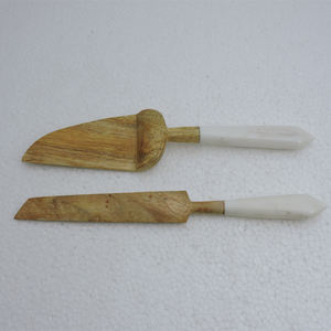 Acacia Wood & Resin Handle Desert Cake Server & Knife Set Hot Selling 2024 Kitchen <b>Tools</b> Cake <b>Tools</b> - Product Image 5
