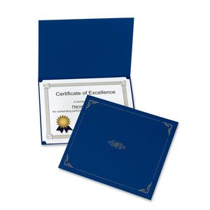Neuf de Haute Qualité PU En Cuir Personnaliser Logo Bleu Couleur Titulaire du Certificat - Product Image 1