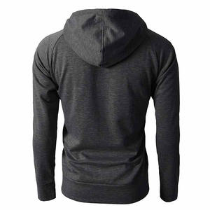 2020 Men's <b>100</b>% <b>Polyester</b> Zipper Hoodies Quick Dry Breathable Winter Athleisure Embroidery Competitive Price Plain Dyed - Product Image 4