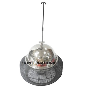 Decoración de exhibición de boda, plato de frotamiento de Metal, forma de cúpula, tapa martillada, plato de Buffet, forma de cúpula, tapa martillada, plato de Buffet - Product Image 1