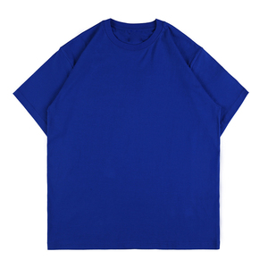 Vente en gros OEM T-shirt en jersey lourd 240 g/m² pour hommes, manches courtes, col rond, design basique, taille plus - Product Image 6