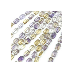 Premium ametrino cuarzo facetado Rondelle hebra de 8 pulgadas 7x9mm forma de cojín rectangular 3mm 10mm opciones de tamaño para la fabricación de joyas - Product Image 5