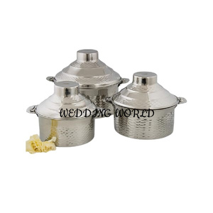 Casserole en métal de luxe Design personnalisé de forme ronde Hotpot de concepteur en métal pour mariage et hôtel - Product Image 2