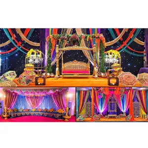Dhndi árabe de boda, accesorios de decoración de escenario, temática tradicional, decoración de escenario