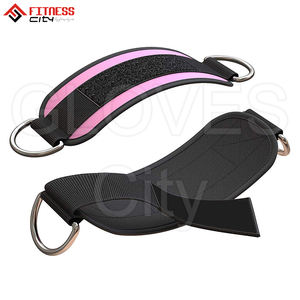 Stylized Multi-Gym Neoprene Padded D Ring <b>Ankle</b> Strap Straight Form Cable Kickback <b>Ankle</b> Cuff Strap By GLOVES City - Product Image 2